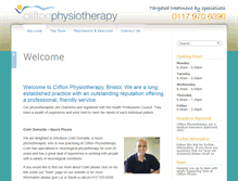 Tablet Screenshot of cliftonphysio.co.uk
